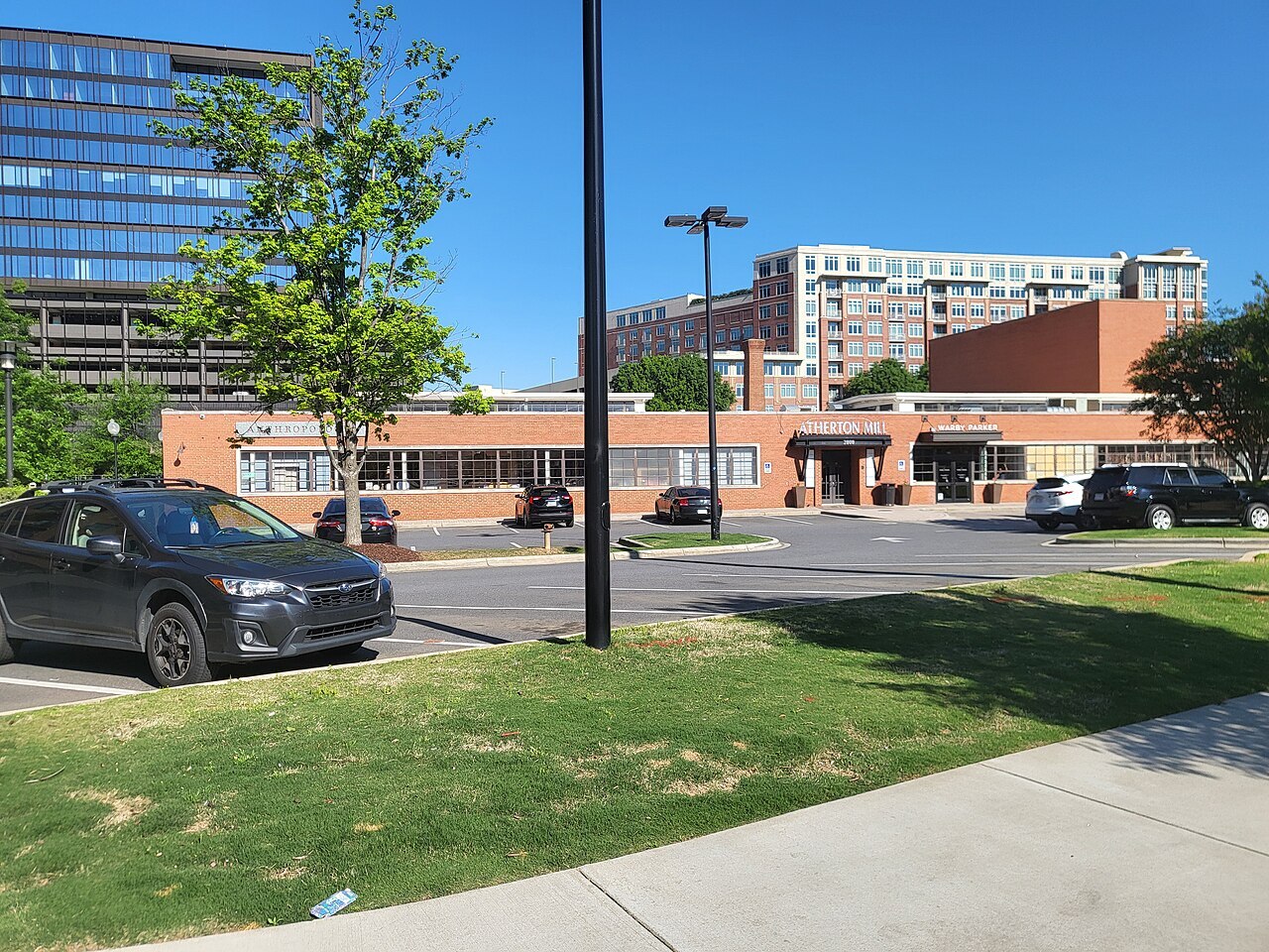 Atherton Mill commercial frontage on South Boulevard in Charlotte