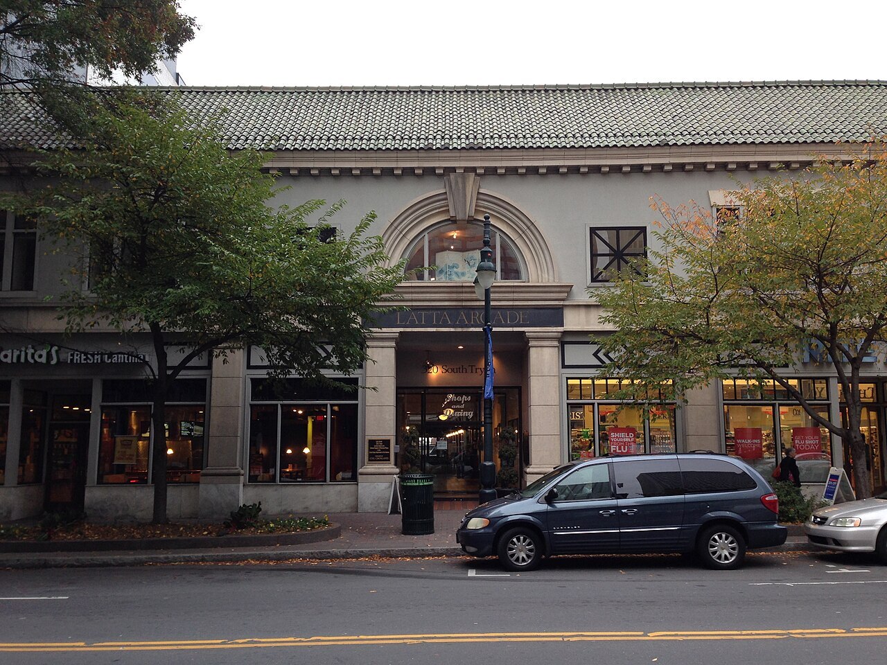 Street entrance of Latta Arcade in Charlotte